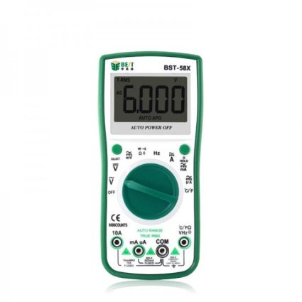 Bst-58X Çok Fonksiyonlu Dijital Multimetre/Voltmetre 6000 Ac/Dc Gerilim Akım Test Cihazı