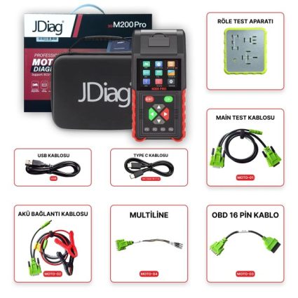 JDiag M200 PRO Motosiklet Arıza Tespit Cihazı – 6 Kablolu OBD Versiyon