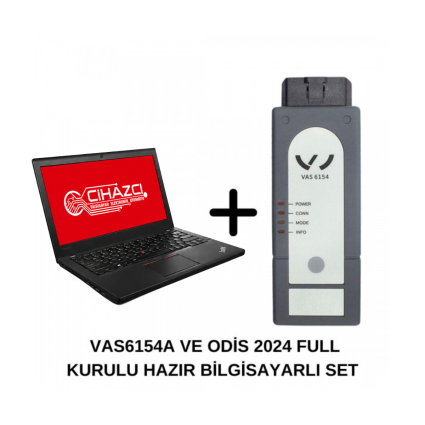 VAS 6154A Odis Servis 24.3.2 ve Odis Mühendislik 18.2.0 Kurulu Hazır Laptoplu
